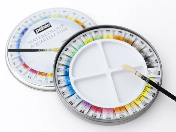 Pebeo Coffret 24 Demi-godets Aquarelle Fine - Boîte Ronde – Image 4