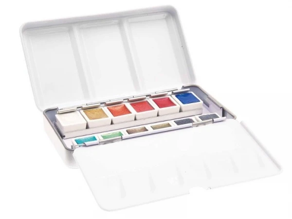 Coffret Aquarelle - Couleurs Métallisées - 12 Demi Godets – Image 3