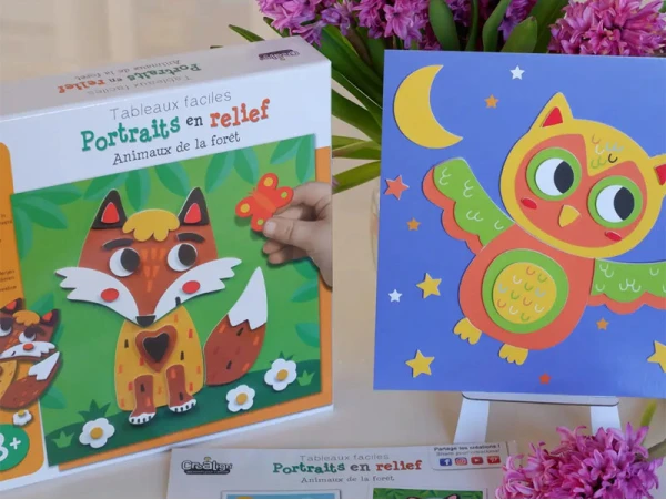 Coffret Créatif Portraits En Relief - Animaux De La Forêt – Image 3