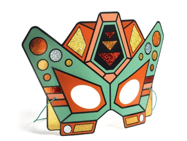 Djeco Coffret DIY Masques Super Robots à Métalliser – Image 3