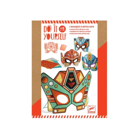 Djeco Coffret DIY Masques Super Robots à Métalliser – Image 5