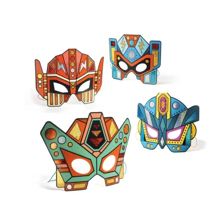 Djeco Coffret DIY Masques Super Robots à Métalliser – Image 6