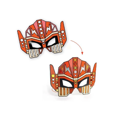 Djeco Coffret DIY Masques Super Robots à Métalliser – Image 8