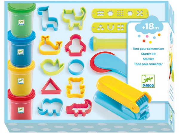 Djeco Coffret Pâte à Modeler - Tout Pour Commencer - Classique