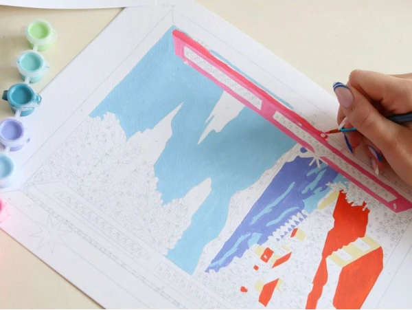 Coffret Peinture Au Numéro - Fenêtre Ouverte Sur Naples Par Limistic - PETIT PINCEAU – Image 2