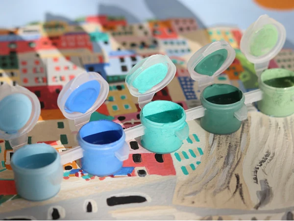 Coffret Peinture Au Numéro - Petit Pinceau - Cinque Terre Par Kenzie Elston – Image 4