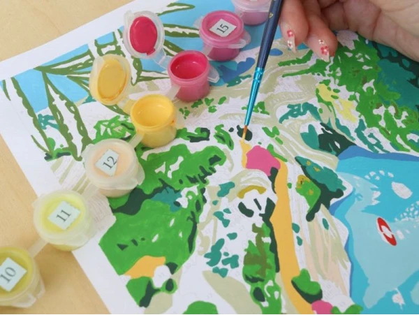 Coffret Peinture Au Numéro - Petit Pinceau - Les Gorges Du Verdon Par Nolwenn Studio – Image 3