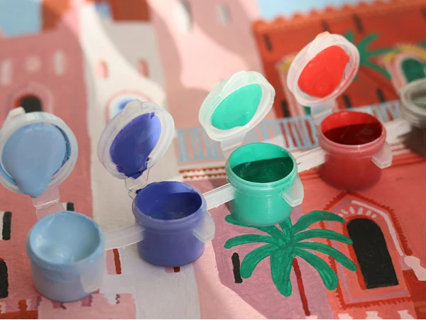 Coffret Peinture Au Numéro - Petit Pinceau - Maroc Par Mona Mai – Image 4