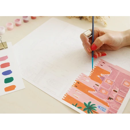 Coffret Peinture Au Numéro - Petit Pinceau - Maroc Par Mona Mai – Image 8