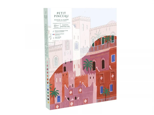 Coffret Peinture Au Numéro - Petit Pinceau - Maroc Par Mona Mai