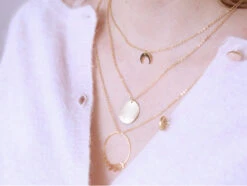 Collier Multi-rangs Aurélie - Kit Bijoux Précieux Dorés à L'or Fin