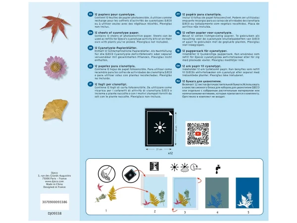 Cyanotype 12 Papiers Créatifs - Djeco – Image 2