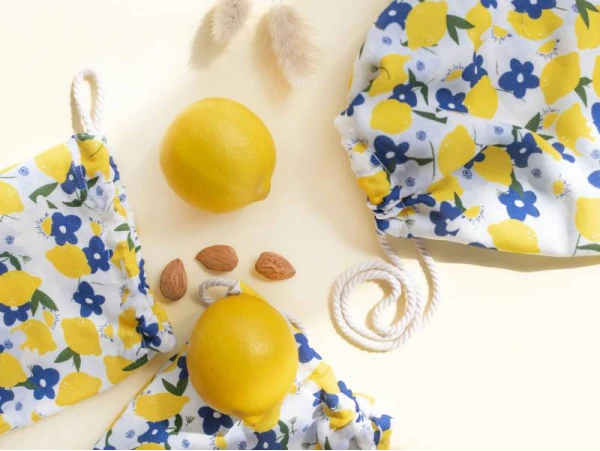 Kit DIY Mercerie - Mes 3 Pochons Vrac à Coudre Tissu Citron – Image 2