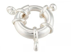 Fermoir à Anneau à Ressort - 15 X 5 Mm - Flash Argent 925