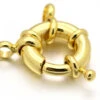 Fermoir à Anneau à Ressort - 17 X 6 Mm - Doré à L'or Fin 18K
