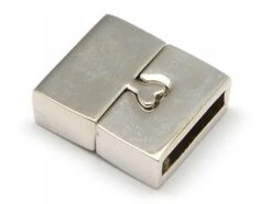 Fermoir Aimanté Rectangulaire 16 Mm - Couleur Argenté
