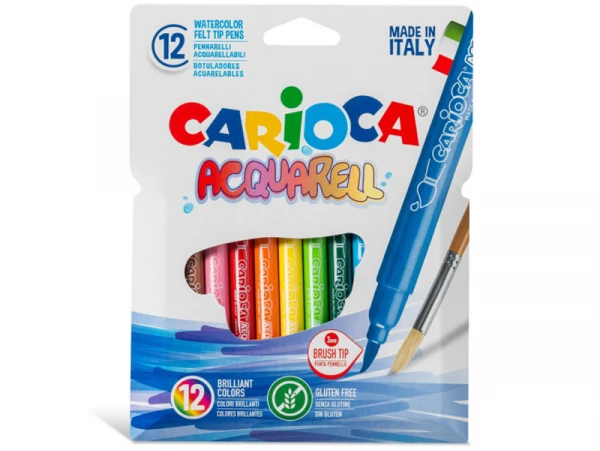 Feutres Aquarell - 12 Couleurs - Carioca