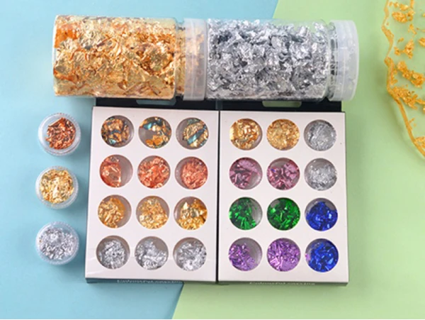 Grande Boite De Feuilles D'étain Pour Résine Et Création De Bijoux - Doré – Image 3