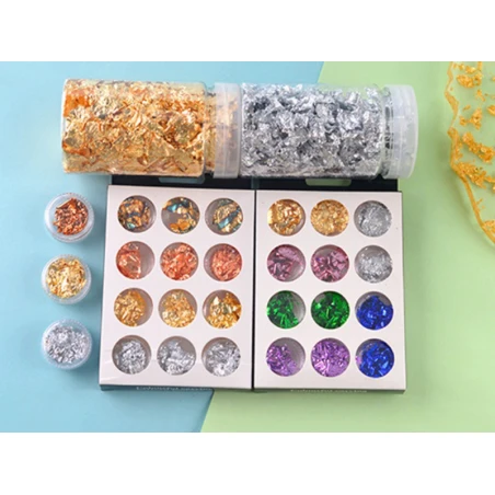 Grande Boite De Feuilles D'étain Pour Résine Et Création De Bijoux - Doré – Image 6