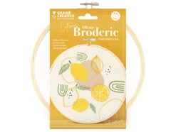 Kit Broderie Graine Créative Citron - Tambour 20cm