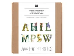 KIT DE BRODERIE ALPHABET FLORAL COLORFUL- RICO DESIGN