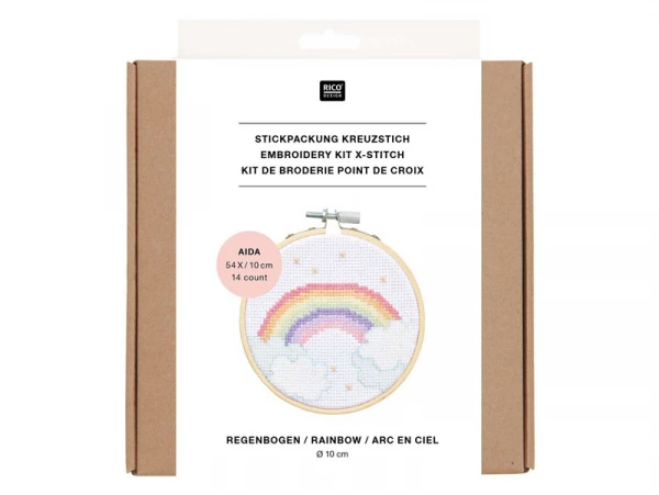 KIT DE BRODERIE ARC-EN-CIEL - RICO DESIGN