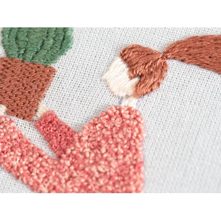 Kit De Broderie Traditionnelle - "plant Lady" - La Jeune Fille Au Cactus Par Slow Evenings – Image 17
