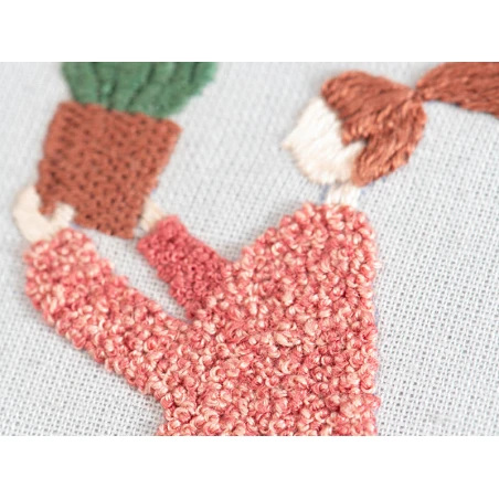 Kit De Broderie Traditionnelle - "plant Lady" - La Jeune Fille Au Cactus Par Slow Evenings – Image 19