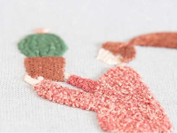 Kit De Broderie Traditionnelle - "plant Lady" - La Jeune Fille Au Cactus Par Slow Evenings – Image 9