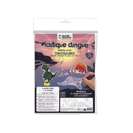 Kit Plastique Dingue Graine Créative Dinosaures 3 Porte-clés – Image 7