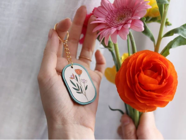 Kit Porte-clés En Bois - Flowers - Édition Limitée – Image 2