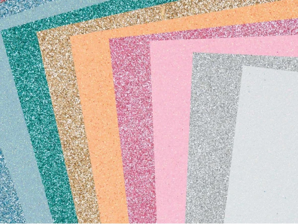 Lot De 10 Feuilles De Caoutchouc Mousse A4 - Plaques Pastelles à Paillettes – Image 2