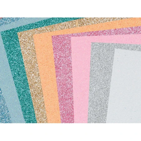 Lot De 10 Feuilles De Caoutchouc Mousse A4 - Plaques Pastelles à Paillettes – Image 8