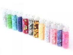 Lot De 12 Fioles Remplies De Paillettes