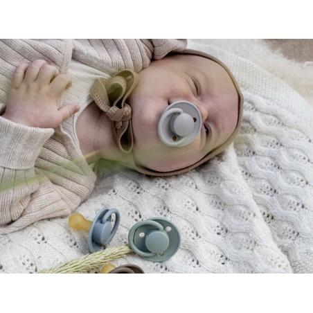 Lot De 2 Tétines Bibs De Lux Taille Unique - Gris Fer & Bleu Layette – Image 5