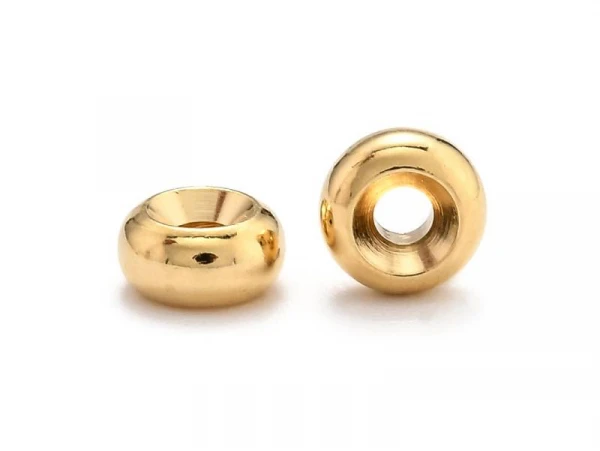 Lot De 20 Perles Intercalaires En Laiton - Doré à L'or Fin