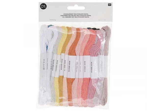 Lot De 24 Fils à Broder – Set Pastel