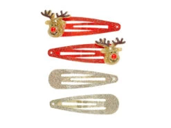 Lot De 4 Pinces à Cheveux Reinder Rennes Noël - Souza