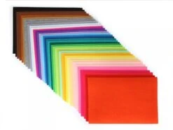 Lot De 40 Plaques De Feutrine Multicolores - 30 X 20 Cm