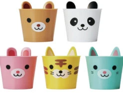 Lot De 5 Mini Pots Animaux