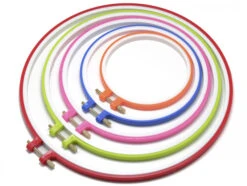 Lot De 5 Tambours à Broder En Plastique