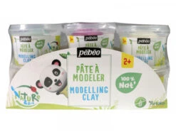 Pebeo Lot De 6 Pots De Pâte à Modeler Naturelles - 90g