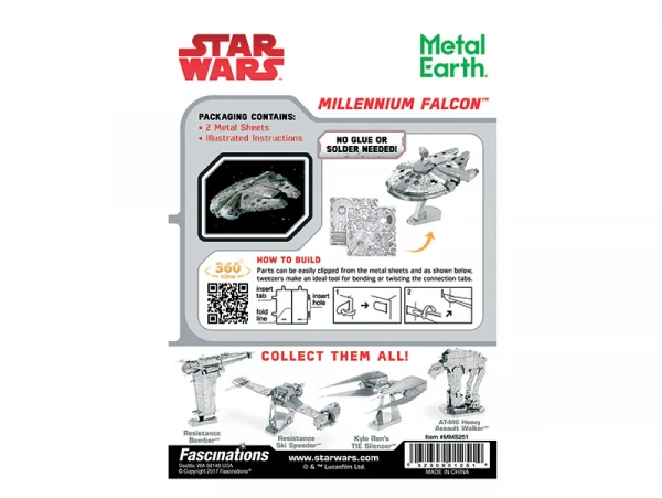 Dam Maquette 3D Star Wars - Millennium Falcon En Métal – Image 3