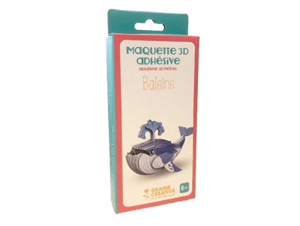 Maquette Adhésive En Carton 3D - Baleine