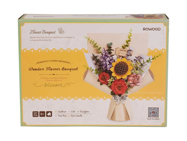 Maquette Bouquet De Fleur En Bois Puzzle 3D - Rolife – Image 2