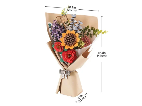 Maquette Bouquet De Fleur En Bois Puzzle 3D - Rolife – Image 3