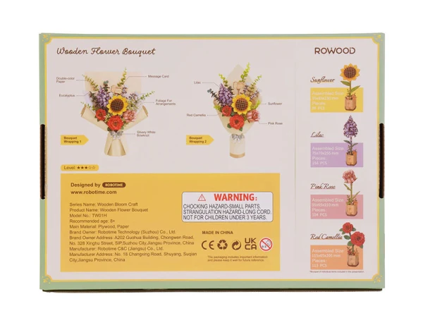 Maquette Bouquet De Fleur En Bois Puzzle 3D - Rolife – Image 5