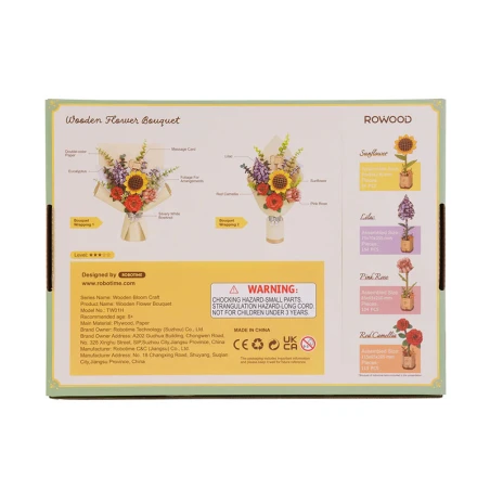 Maquette Bouquet De Fleur En Bois Puzzle 3D - Rolife – Image 10