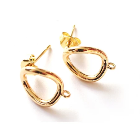 Paire De Boulcles D'oreilles Cercle - Doré à L'or Fin 18K - 13 Mm – Image 12