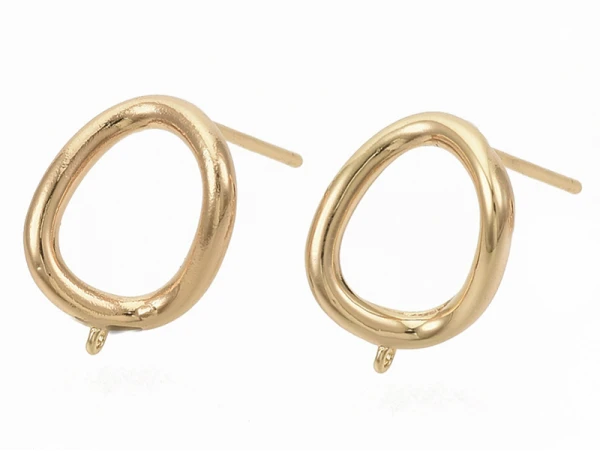 Paire De Boulcles D'oreilles Cercle - Doré à L'or Fin 18K - 13 Mm – Image 3